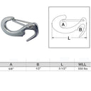 Stainless Steel T316 Open End Spring Snap Tack Hook, Sail Snap Hook