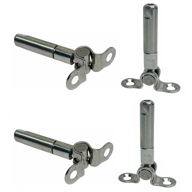 Marine 1/8" Push And Go Swageless Deck Toggle 1/8" Cable Stainless Steel 4 Pcs