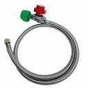 48" High Pressure Propane Regulator Hose, Replacement Mesh Gas Hose 350 PSI Max for Burners, Fryers & Outdoor Cooking