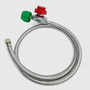 48" High Pressure Propane Regulator Hose, Replacement Mesh Gas Hose 350 PSI Max for Burners, Fryers & Outdoor Cooking