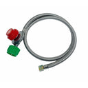48" High Pressure Propane Regulator Hose, Replacement Mesh Gas Hose 350 PSI Max for Burners, Fryers & Outdoor Cooking