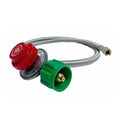 48" High Pressure Propane Regulator Hose, Replacement Mesh Gas Hose 350 PSI Max for Burners, Fryers & Outdoor Cooking