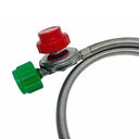 48" High Pressure Propane Regulator Hose, Replacement Mesh Gas Hose 350 PSI Max for Burners, Fryers & Outdoor Cooking