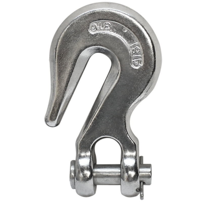 Set Of 5 PC Marine Stainless Steel 316 Clevis Grab Hook 1/4" Towing WLL 1,600 lbs