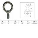 Stainless Steel T316 Machinery Shoulder Lifting Eye Bolt