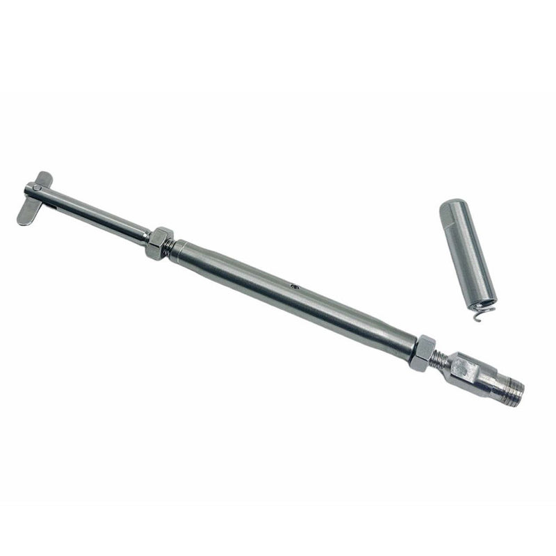 4 Pcs 3/16" Push And Go Drop Pin Turnbuckle 1/4"-20 Thread T316 Stainless Steel
