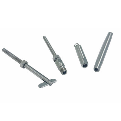 4 Pcs 3/16" Push And Go Drop Pin Turnbuckle 1/4"-20 Thread T316 Stainless Steel