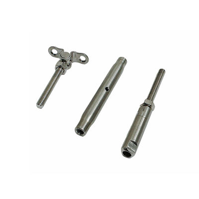 4 Pcs 3/16" Push And Go Deck Toggle Turnbuckle 1/4"-20 Thread Stainless Steel