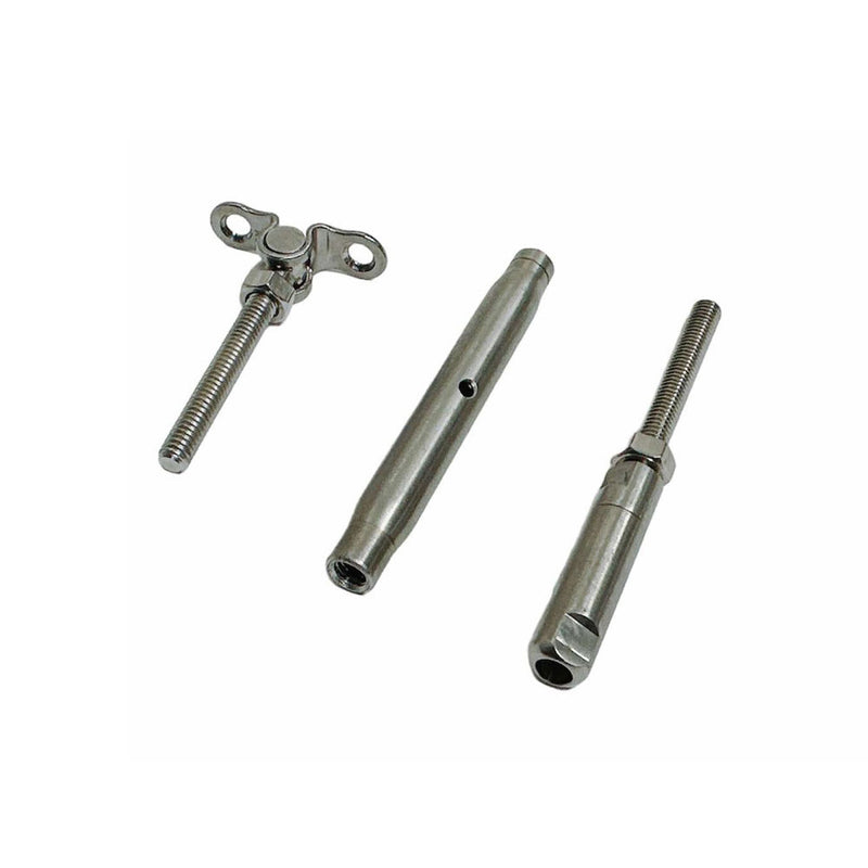 4 Pcs 3/16" Push And Go Deck Toggle Turnbuckle 1/4"-20 Thread Stainless Steel