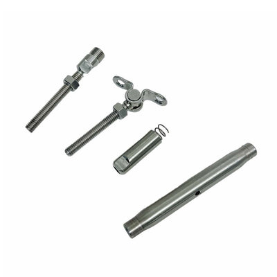 4 Pcs 3/16" Push And Go Deck Toggle Turnbuckle 1/4"-20 Thread Stainless Steel