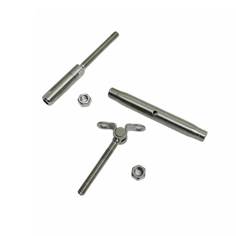 4 Pcs 1/4" Push And Go Deck Toggle Turnbuckle 5/16"-18 Thread Stainless Steel