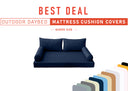Model-2 QUEEN SIZE Daybed Mattress Bolster Pillow Cushion Outdoor COVER ONLY