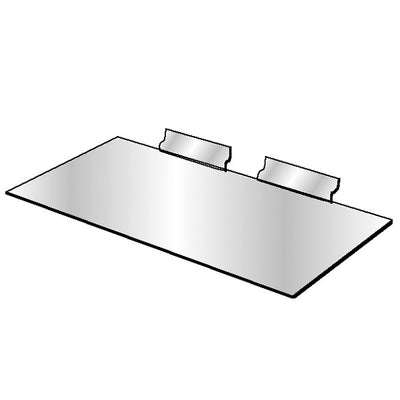 50 Pcs Slatwall Shelves Shelf Shoe 12" x 6" Display Flat Styrene Clear Acrylic