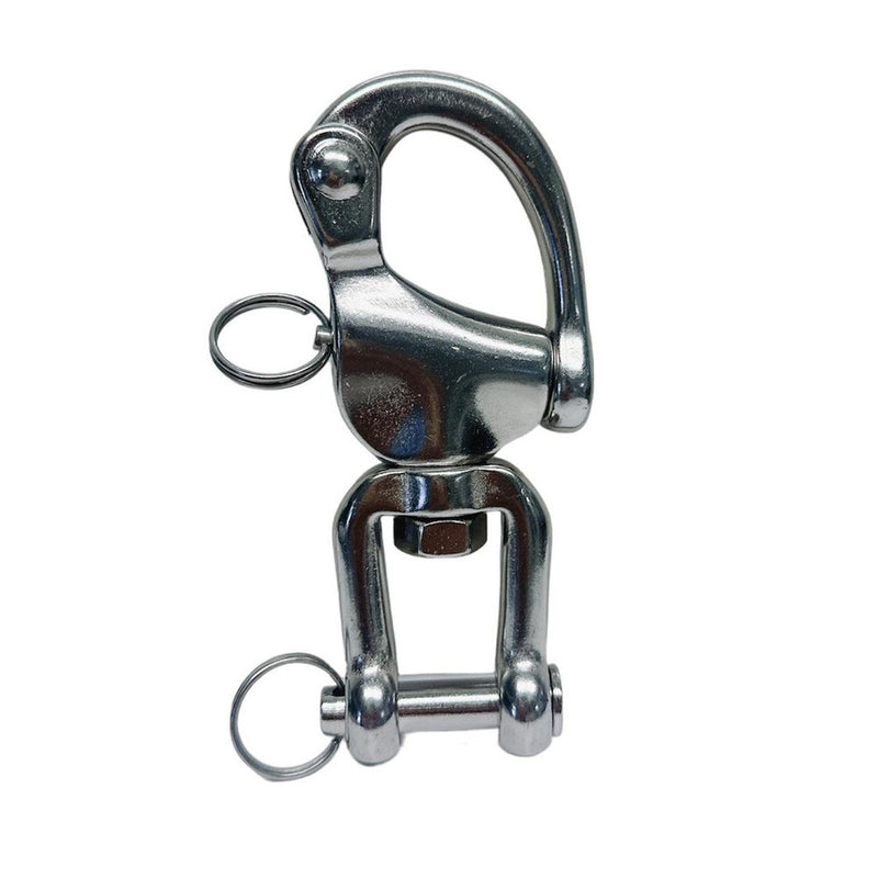 4 Pcs Stainless Steel 5" SWIVEL Jaw Snap Shackle Sailboat Quick Release Locking