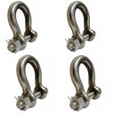 4Pc Stainless Steel Drop Forged 3/4" Mil-Spec Bolt Pin Anchor Shackle 6000Lb WLL