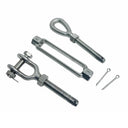 Mil-Spec 3/4" x 6" Jaw & Eye Turnbuckle 5200 Lb WLL Stainless Steel Drop Forged