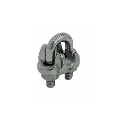 20 PCS 3/16" Stainless Steel 316 Heavy Duty Marine Wire Rope Clips Cable Clamp