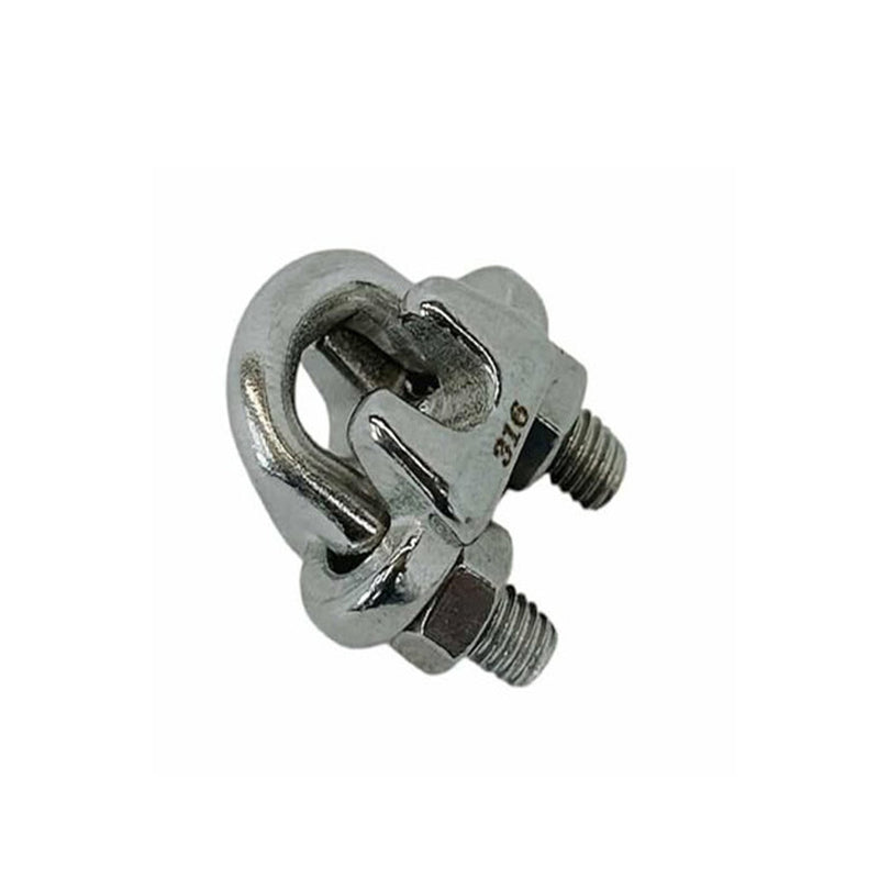 20 PCS 3/16" Stainless Steel 316 Heavy Duty Marine Wire Rope Clips Cable Clamp