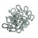 20 Pcs 5/16" Screw Pin Anchor D Ring Bow Shackle Galvanized Drop Forged Marine