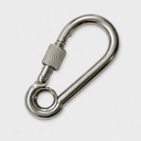 5 Pcs Marine T316 Stainless Steel 5/16" Carabiner Spring Snap Hook Eyelet & Screw 400 Lbs WLL