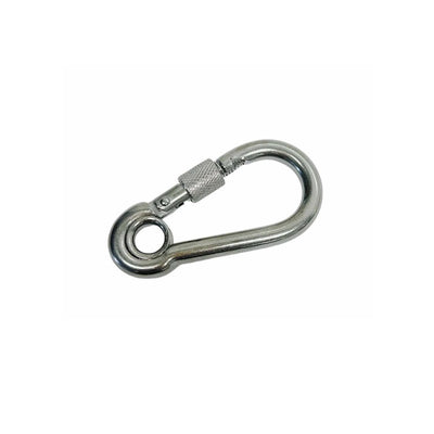 20 Pcs 5/16" Marine Stainless Steel Carabiner Spring Snap Hook w/ Eyelet & Screw