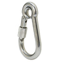 20 Pcs 5/16" Marine Stainless Steel Carabiner Spring Snap Hook w/ Eyelet & Screw