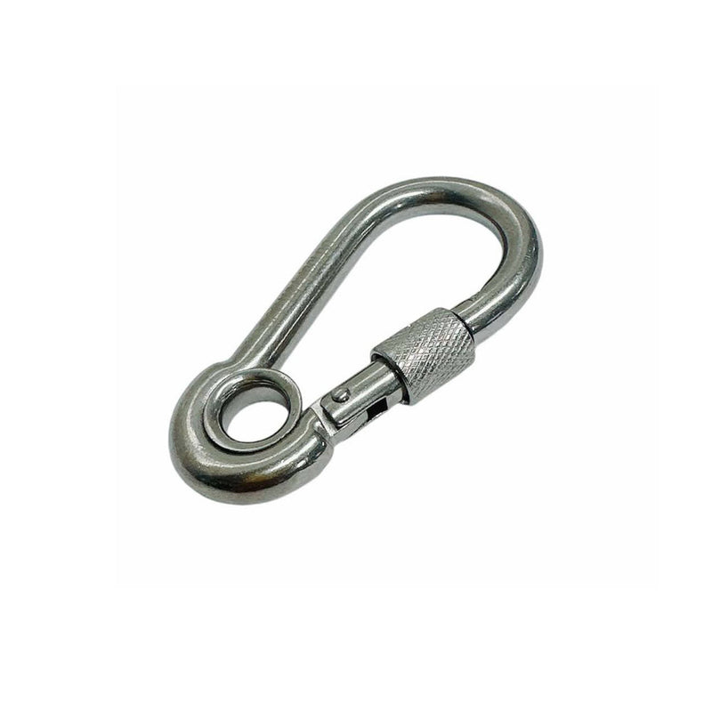 20 Pcs 5/16" Marine Stainless Steel Carabiner Spring Snap Hook w/ Eyelet & Screw