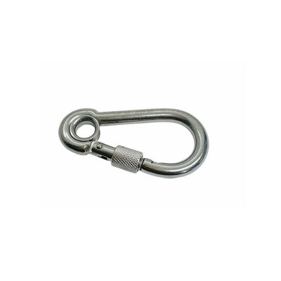 20 Pcs 5/16" Marine Stainless Steel Carabiner Spring Snap Hook w/ Eyelet & Screw