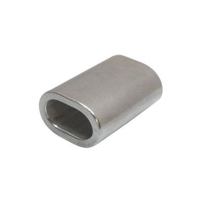 100 Pcs Stainless Steel Wire Rope Clip 3/32" Oval Crimping Sleeve Tube Connector