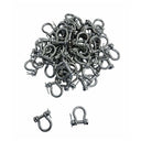 50 Pcs 316 Stainless Steel Bolt Pin Bow Anchor Shackle 600 LB 3/16"