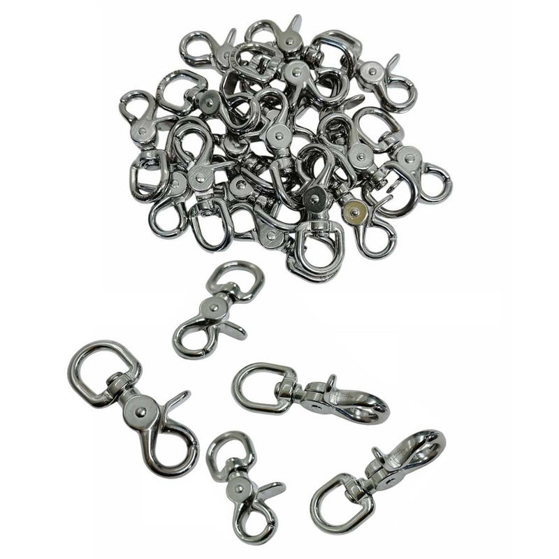20 PCS 5/8" Swivel Eye 2 3/4" Length Trigger Snap Hook Stainless Steel 316 Leash