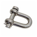 Mil-Spec Forged 7/8" Marine Round Pin Chain Shackle 8,000 Lb WLL Stainless Steel