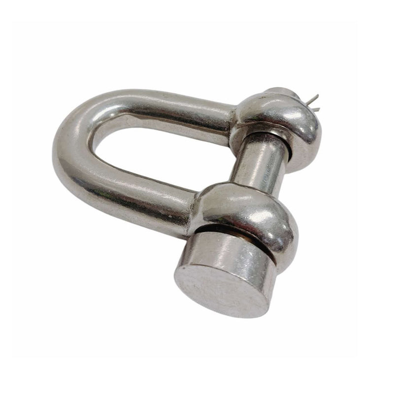 Mil-Spec Forged 5/8" Marine Round Pin Chain Shackle 4,000 Lb WLL Stainless Steel