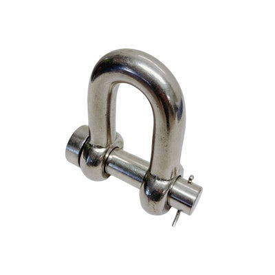 Mil-Spec Forged 5/8" Marine Round Pin Chain Shackle 4,000 Lb WLL Stainless Steel