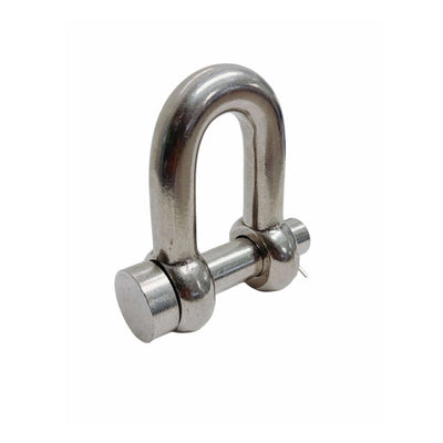 4 Pcs Mil-Spec Forged 5/8" Round Pin Chain Shackle 4,000 Lb WLL Stainless Steel