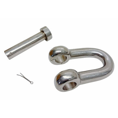 4 Pcs Mil-Spec Forged 5/8" Round Pin Chain Shackle 4,000 Lb WLL Stainless Steel