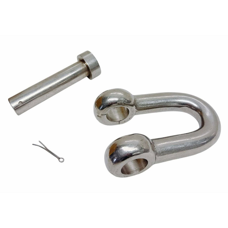 4 Pcs Mil-Spec Forged 5/8" Round Pin Chain Shackle 4,000 Lb WLL Stainless Steel