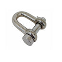 Mil-Spec Forged 1/2" Round Pin Chain Shackle 3,000 Lb WLL Stainless Steel T316