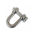Mil-Spec Forged 1/2" Round Pin Chain Shackle 3,000 Lb WLL Stainless Steel T316