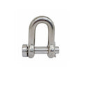 Mil-Spec Forged 1/2" Round Pin Chain Shackle 3,000 Lb WLL Stainless Steel T316