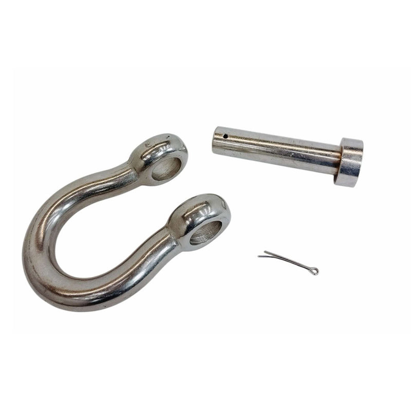 Marine Mil-Spec 1" Round Pin Anchor Shackle 10,000Lb WLL Forged Stainless Steel