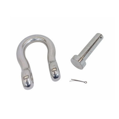Marine Mil-Spec 1" Round Pin Anchor Shackle 10,000Lb WLL Forged Stainless Steel