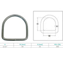 Marine Stainless Steel 3/16" D-Ring Welded,55mm Height 300 Lbs WLL Sailing 4 Pcs