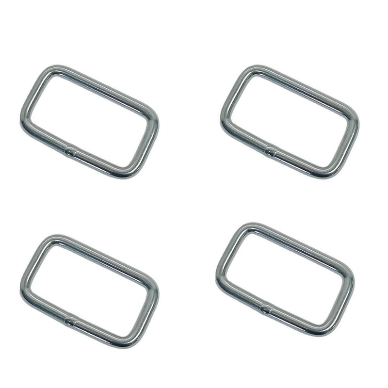 Marine Stainless Steel 3/16" Rectangle Ring 600 Lbs WLL Yacht Sailing 4 Pcs