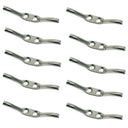 2-3/8" Marine Hardware Stainless Steel Rope Cleat Steel Deck Boat Cleat 10 Pcs