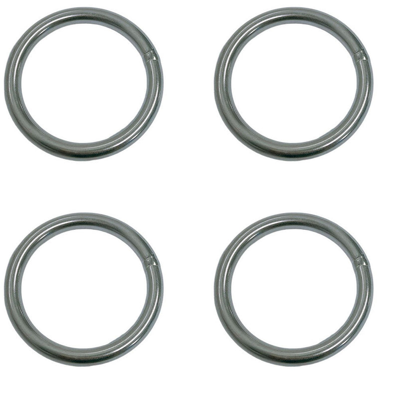 2000 Lbs WLL Marine Stainless Steel Round Ring Link Connect 3/16" Boat Yatch 4Pc