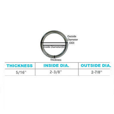 2000 Lbs WLL Marine Stainless Steel Round Ring Link Connect 5/16" Boat Yatch