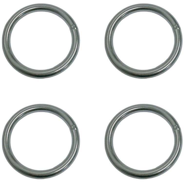 4000 Lbs WLL Marine Stainless Steel Round Ring Link Connect 3/8" Boat Yatch 4 Pc