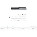 Marine Boat T Anchor Fitting For 1/8" Cable Hand Swage Stainless Steel T316 4Pcs