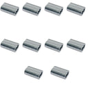 1/8" Aluminum Crimping Loop Sleeve Wire Rope Sleeves Double Barrel Ferrule 10 Pc